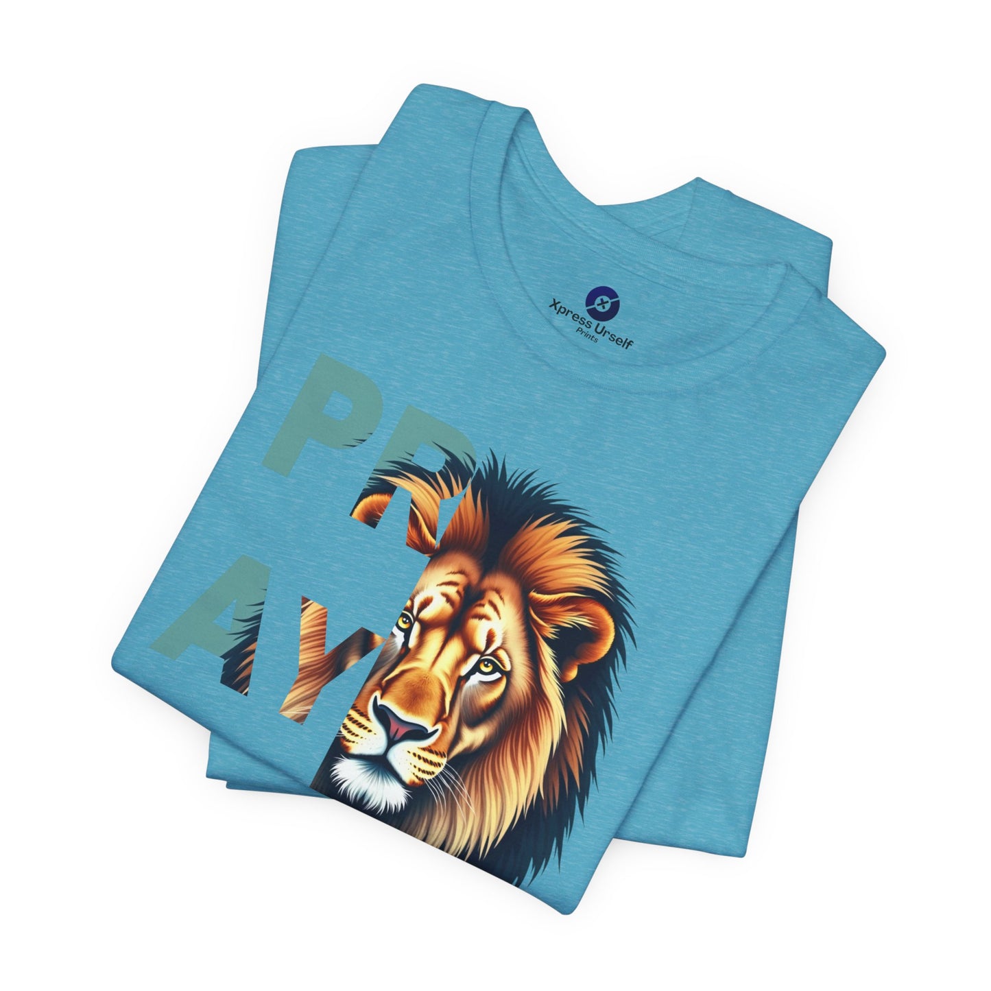 Prayer Lion Unisex Jersey Tee - Faith & Strength Shirt
