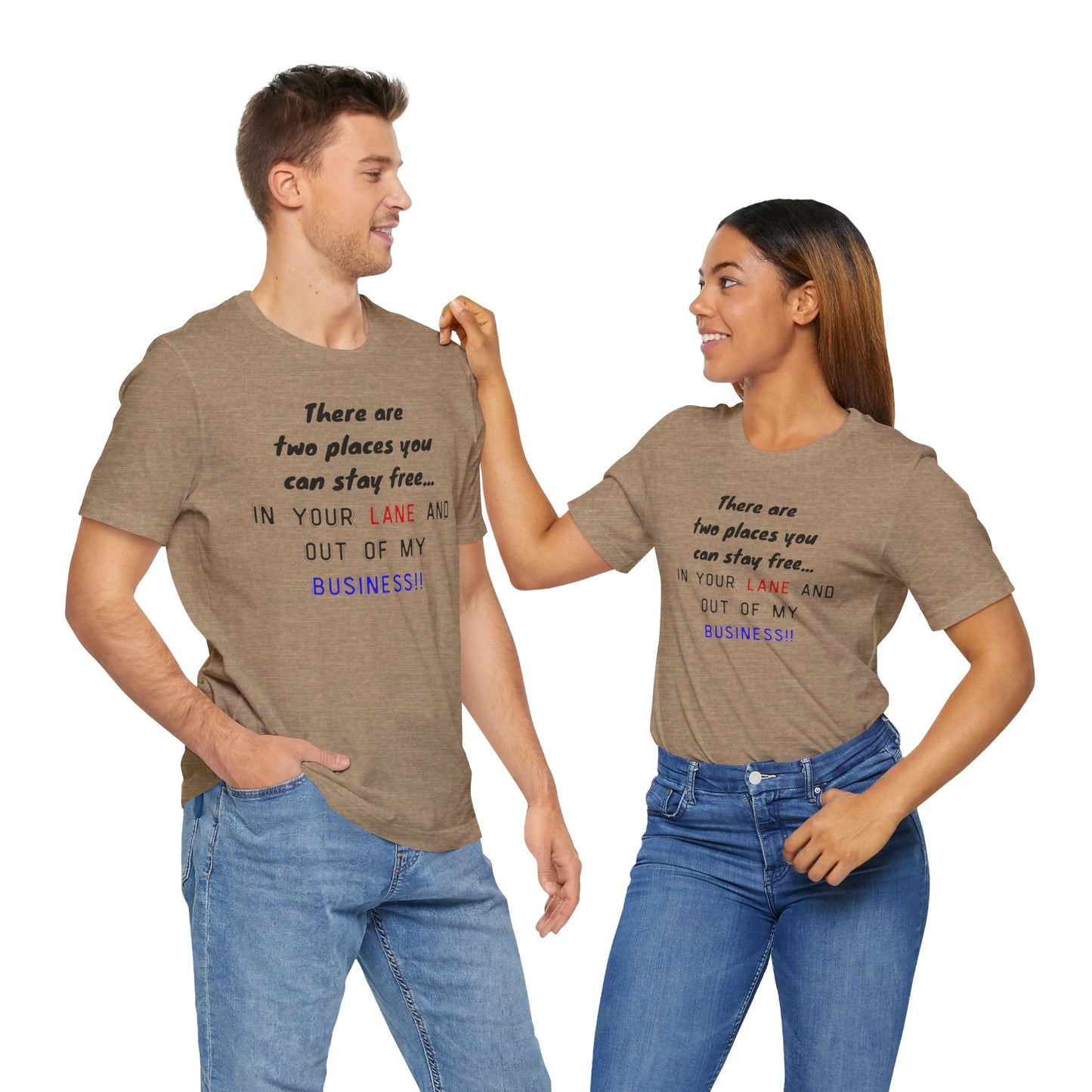 Funny Quote Unisex Jersey Tee - Stay in Your Lane