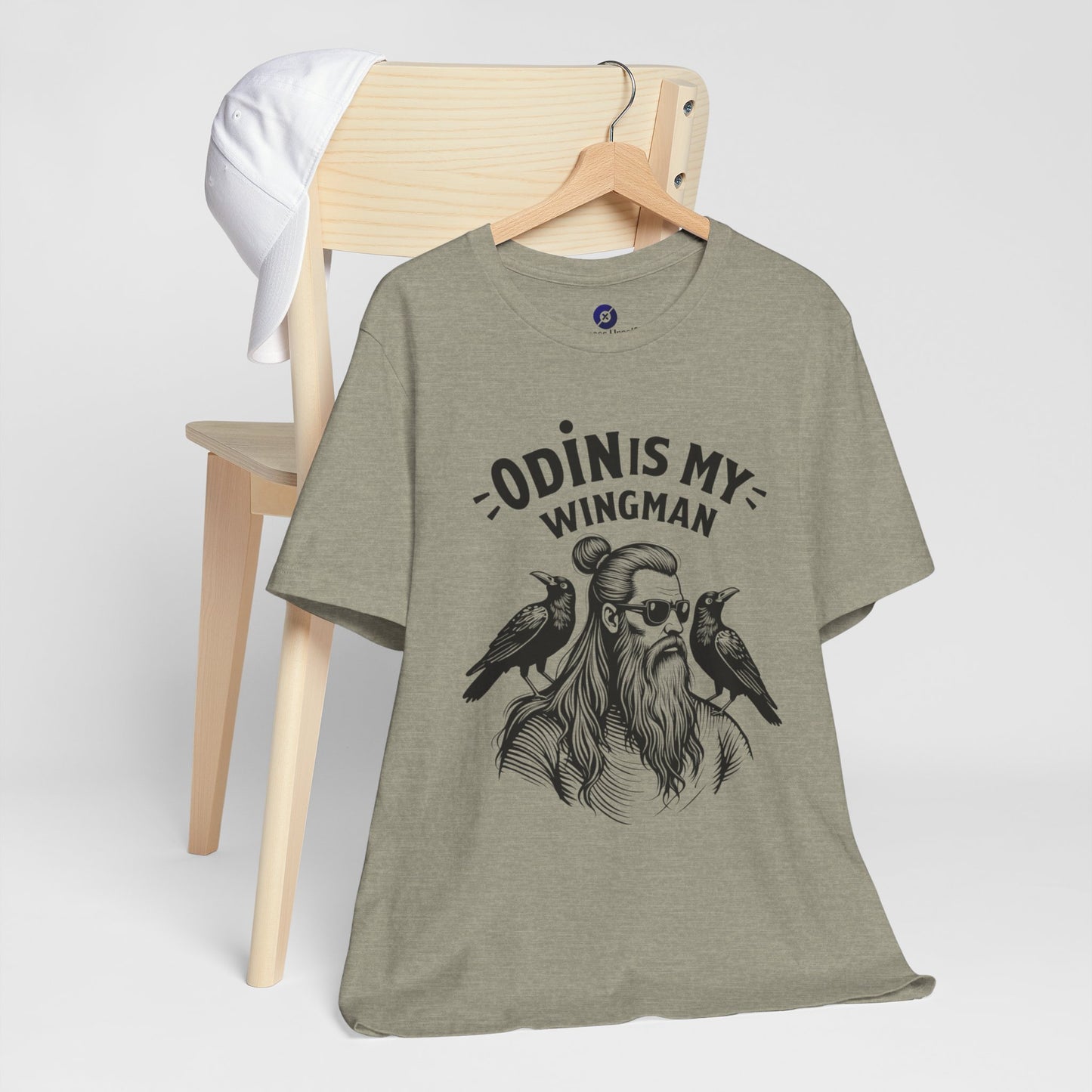 Odin's My Wingman Graphic Tee - Unisex Jersey Short Sleeve Shirt for Mythology Lovers