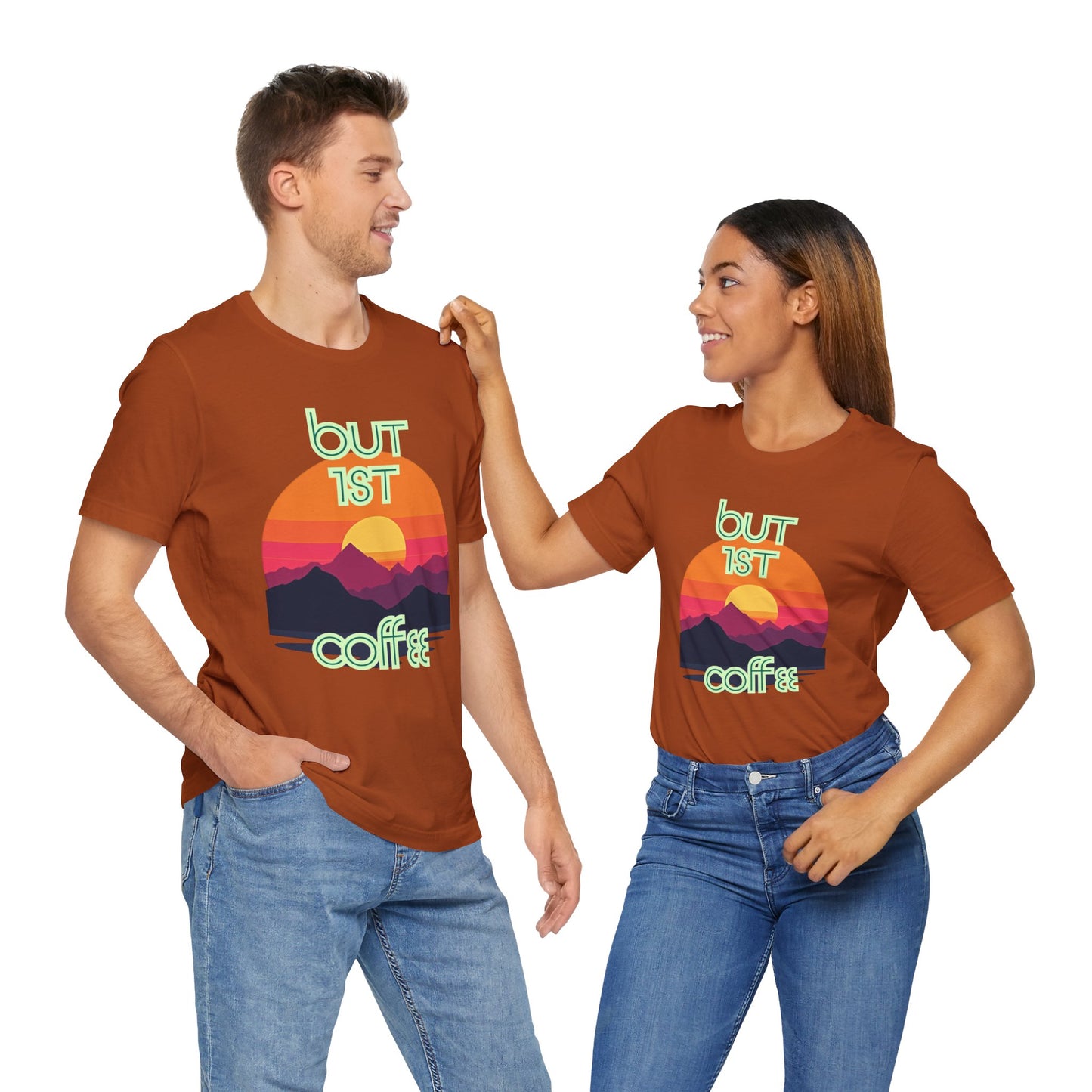 But First Coffee Unisex Jersey Tee - Fun Graphic Tee for Coffee Lovers
