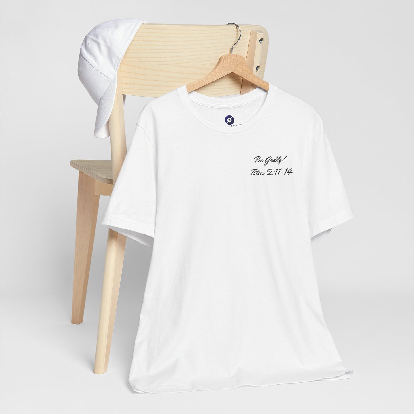 Inspirational Christian Tee - 'Be Godly!' & Cross Design