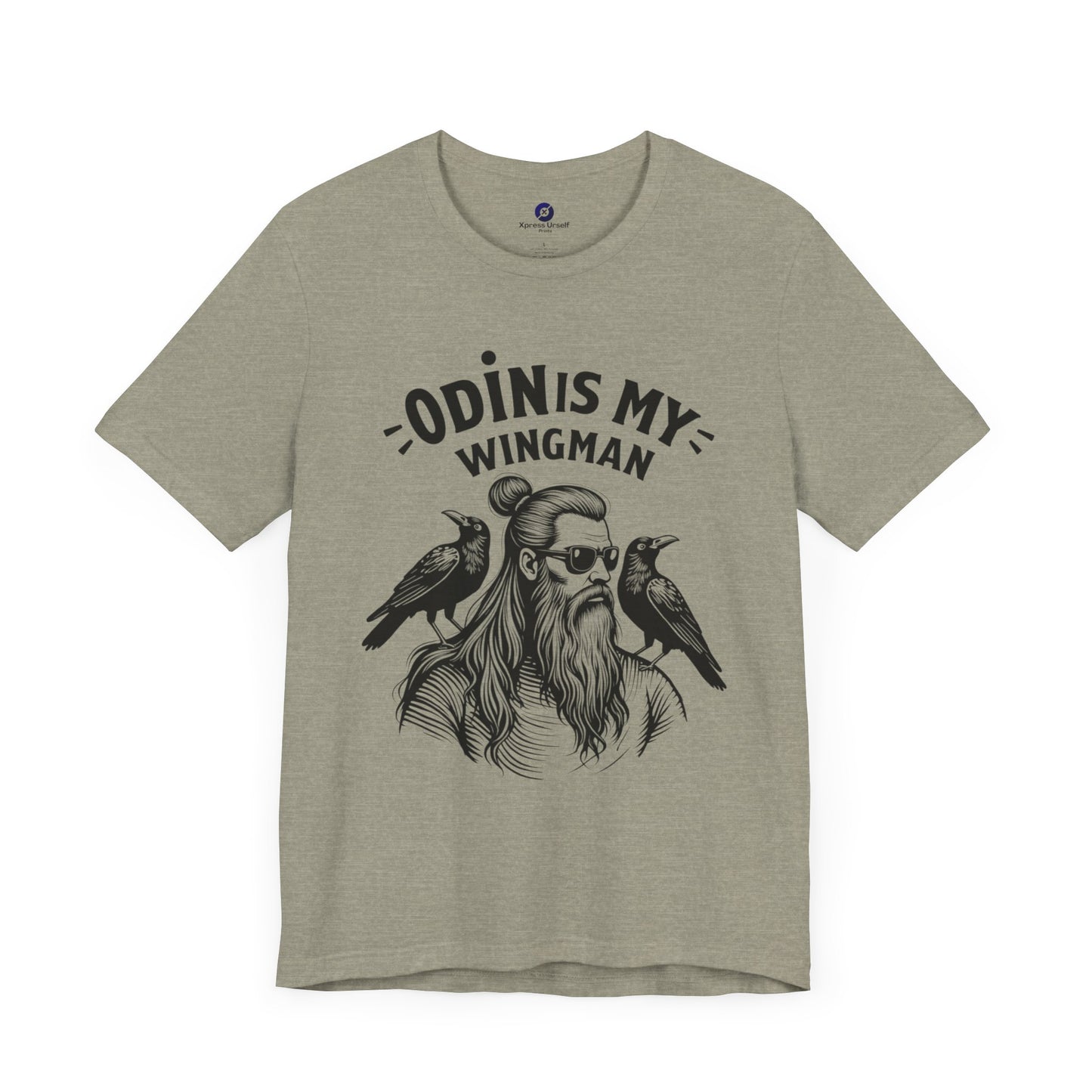 Odin's My Wingman Graphic Tee - Unisex Jersey Short Sleeve Shirt for Mythology Lovers